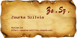 Zsurka Szilvia névjegykártya