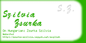 szilvia zsurka business card